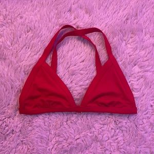 Red Triangle Bikini Top - Adjustable Back